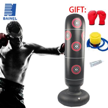 Inflatable Punching Bag PVC Boxing Bag Adults Kids Tumbler Sandbag Boxing Training Stress Relieving Sandbag_voghion.com