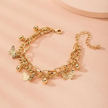 Popular Bracelets Instagram Fashion Butterfly Minimalist Set Tassel Bracelet_ipsvogv.com
