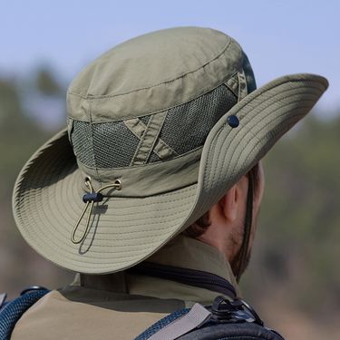 Hot Sale Xioguan 100% Nylon 9245 Spring/Summer Big Eaves Breathable Sunshade Fisherman Men's Sunscreen Sun Fishing Hat_voghion.com