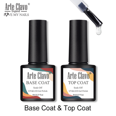 Arte Clavo Base Top Coat For Gel Nail Polish Transparent Shiny Glossy UV Gel Varnish Soak Off Long Lasting Nail Art Gel_voghion.com