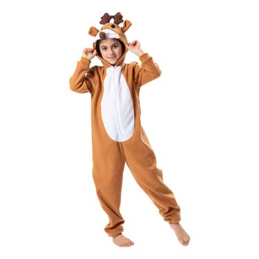 2024 new Christmas children's jumpsuit pajamas shopping mall event atmosphere reindeer animal costume_voghion.com