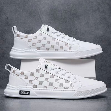 New Low Top Sneaker Shoes For Lazy People To Slip On Trendy Versatile Soft Soled Soft Sided Leather Shoes Small White Shoes Men_voghion.com
