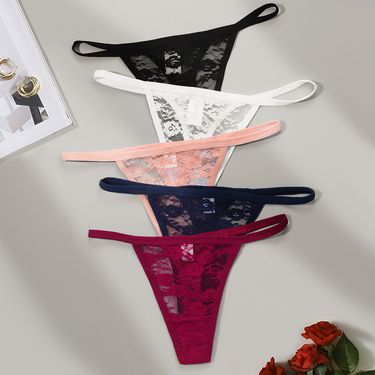 lace Sexy Low Waist European And American Thong Thong Women's One String Foreign Trade Women's Underwear Plus Size Wholesale_voghion.com