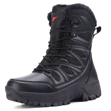 Large Size Men's Boots High-top Snow Boots Warm High-top Thickened Velvet Cotton Shoes Men's Mountaineering Snow Boots_voghion.com