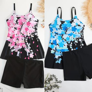 Women's Sexy Bikini Set - High Waisted Skirted Two-Piece With Backless Design & Floral Print (Adjustable Straps Tummy Control)_voghion.com