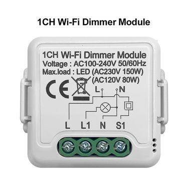 Tuya Wifi Smart Dimmer Switch Module 10A Support 2 Way Control Dimmable Light Switch 1 2 Gang Work with Alexa Google Home_voghion.com