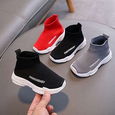 SHLIANG Kids Sneakers Children Casual Shoes Slip-on Breathable Kids Socks Shoes Non-slip Snow Boots Boys Girls Sport Shoes Y0342_voghion.com