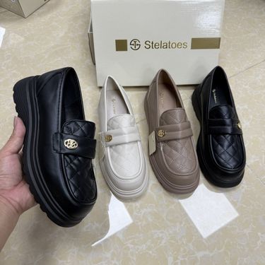 Women's Shoes Niche Design Retro Loafers Camellia Sheepskin Version Spring And Autumn Women 2cm New One Step All Match_voghion.com