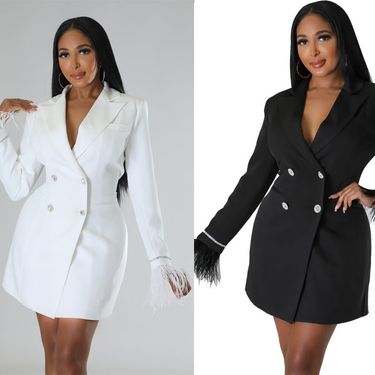 Women's Clothing HX0233 beautiful and cool super temperament women's suit dress_voghion.com