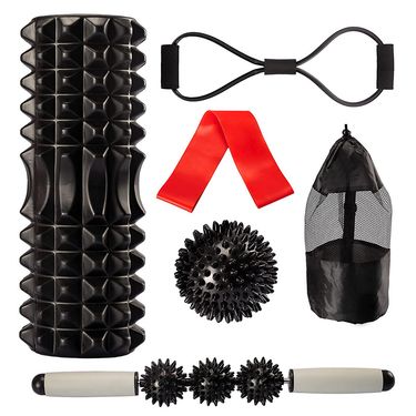 EVA Crescent yoga column foam shaft set hedgehog massage stick sole fascia ball Pilates Hip tension ring_viptrois.com