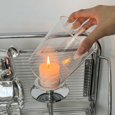 Shishi Light Luxury Nordic Silver Aromatherapy Candle Holder Valentine's Day Decoration Romantic Dining Table Candlelight_voghion.com