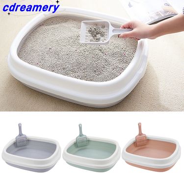 1 Set Anti-Splash Dog Toilet Cat Litter Box Pet Toilet Bedpan Cat Dog Tray With Scoop Excrement Training Sand Litter Box_voghion.com