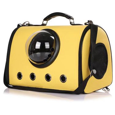 Portable Horizontal Cat Bag Module Large Space Pet Backpack PU Mobile Transparent Outgoing Handheld_voghion.com
