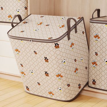 Functional Bags New plaid bear clothes quilt foldable fabric storage bag wardrobe storage bedroom clothes home good_voghion.com