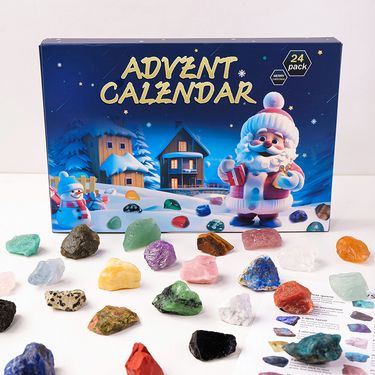 Christmas Advent Calendar Children's Crystal Gem Blind Box 24 Day Christmas Countdown Calendar Children's Gift_voghion.com