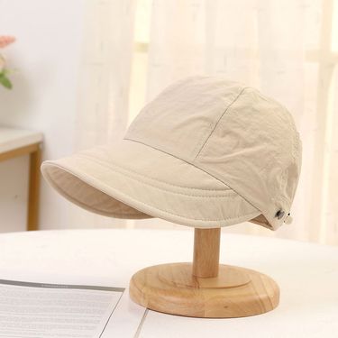 Summer New Protection Hat, Artistic Casual With Mask Holder, Sun That Makes Face Look Smaller, Drawstring Fisherman Hat_voghion.com