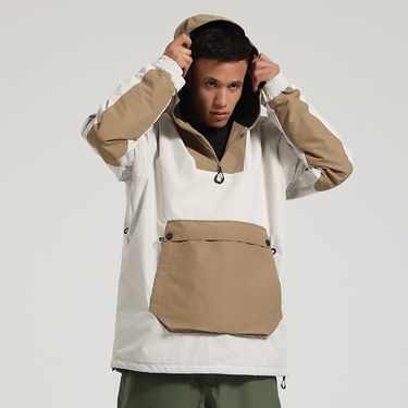 New winter ski wear men loose snowboard windproof waterproof warm color contrast snow clothing women outdoor skiing equipment_voghion.com