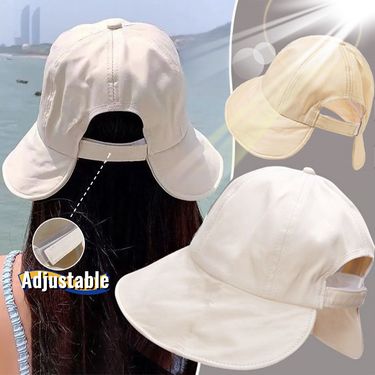 New Arrivals Foldable Summer Wide Brim Sunhat Women Sun Hats Adjustable Outdoor Beach Bucket Hat UV Protection Visors Fisherman_voghion.com