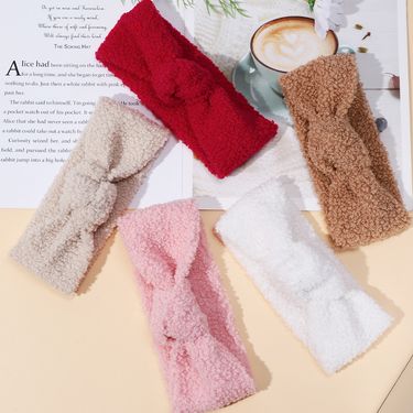 2024 European and American New Children's Hair Accessories Baby Teddy Velvet Hair Band Foreign Trade Hot Headwear Baby Fontanelle Headband_voghion.com