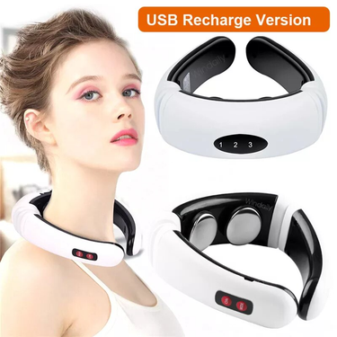 Beauty Care shop Neck 3D Intelligent Massager Electric Pulse Far Infrared Heating 6 Modes Cervical Back Body Massage Device Too_voghion.com