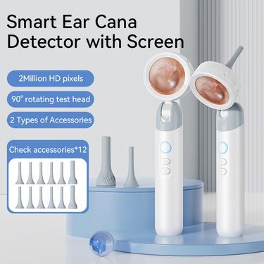 Inskam 4-in-1 Smart Ear Nose Camera HD 1080P With Screen 90° Rotating Head Wax Removal Tool For Ears Nose Hair Oral Cavity Pets_voghion.com