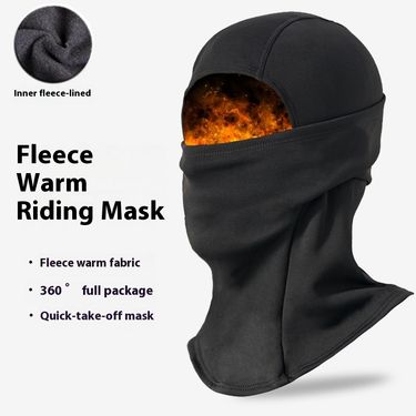 Autumn Winter Ski Headgear With Warm And Plush Windproof Hat, Protection, Outdoor Sports Motorcycle, Cold Proof, Thick_voghion.com