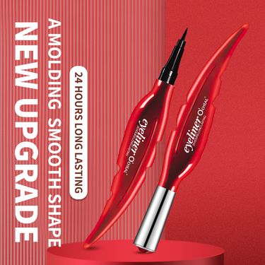 Eye Shadow & Liner Combination Exclusive O'CHEAL Red Feather Eyeliner Waterproof And Sweat Proof Ultra Fine Non Smudge Eyeliner_voghion.com