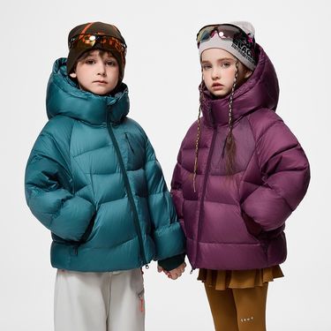 Trendy Kids' Thickened Puffer Jacket – 90% White Duck Down Winter Coat For Boys & Girls (120-170cm) – Sporty Hooded Outerwear_voghion.com