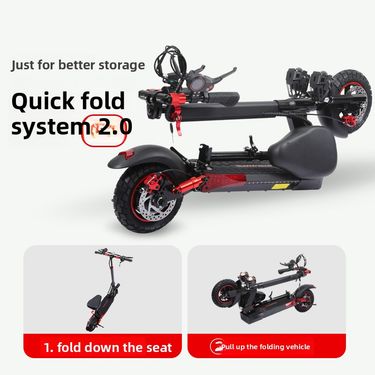 J01 Off-road Dual Shock Absorption With Seat, Foldable Electric Scooter_voghion.com