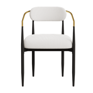 dining Chairs Set Of 2 White , Medieval Modern Dining Chairs, Teddy Velvet Chairs With Metal Legs, Kitchen, Easy To Assemble Suitable For Home And O_voghion.com