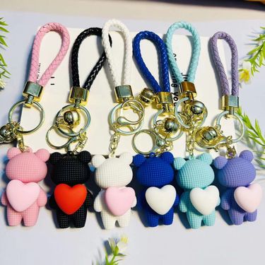 Cartoon Hugging Bear Plush For Girls, Exquisite Internet Celebrity Cute Pendant, Backpack Decoration, Car Keychain_voghion.com
