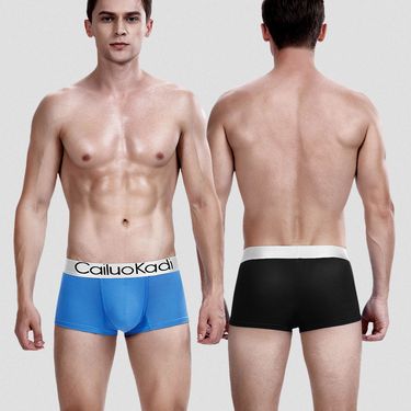 Men's Boxer Briefs Milk Silk Youth Mid Rise Cotton Breathable Briefs Men's Shorts Wholesale_voghion.com