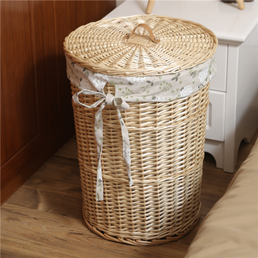 Rattan Willow Woven Dirty Hamper Chun Jia Home Clothes Storage Basket Toy Organizer Box_voghion.com