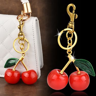 Bag Cherry Resin Pendant, Car Ornament, Fruit Keychain, Women's Bag Hanging Accessories, Single Purchase Trend_voghion.com