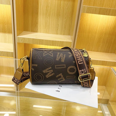 Large commuter satchel quality fashion broadband one-shoulder women's bag distribution cylinder pillow bag_voghion.com