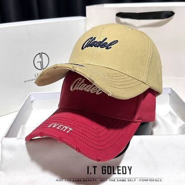 Men's Duck Tongue Spring and Autumn Korean Edition Embroidered Letter Versatile Sunshade Wide brimmed Face Small_voghion.com