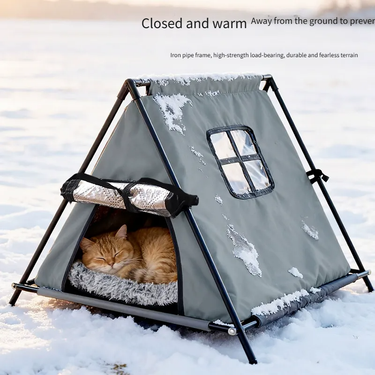 New Outdoor Winter Cat Tent Waterproof And Cold-resistant Kitten Litter Cat Villa Kennel_voghion.com