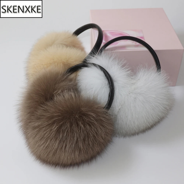 2023 New Winter Women Real Natural Warm Earthuff Cut Oversized Fluffy Genuine Fox Fur Earthuffs_voghion.com