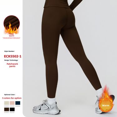 Autumn Winter Yoga Pants Plus Velvet Warm High Waist Tight Trousers Outdoor Sports Running Fitness Clothes Women 5502_voghion.com