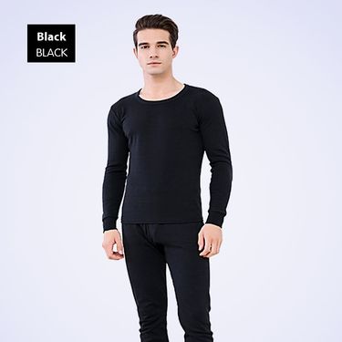 Same men's thick thermal underwear clothes pants, round neck base set for autumn and winter, size 12_voghion.com