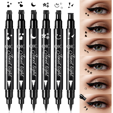 QIC Qini color pattern embellishment seal waterproof, fast drying, non smudging double head Stamp eyeliner_voghion.com