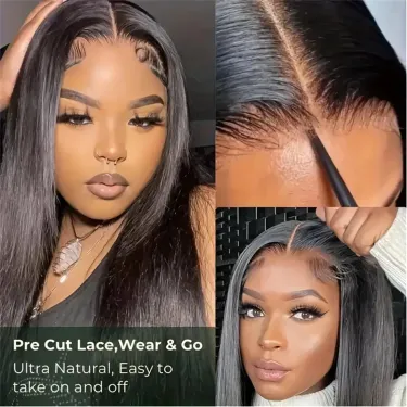 Brazilian Hair Straight Glueless Wig Human Hair_voghion.com