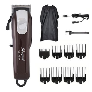 Professional Hair Clipper Kit, Cordless Rechargeable, 4 Guide Combs (1.5-12mm), Ultra-Sharp Blade, 120min Runtime, For Men's Hair, Beard, Body Grooming_voghion.com