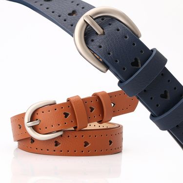 New style women's belt casual versatile hollow belt women's fine decoration simple fashion pin buckle trouser belt_voghion.com