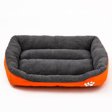 Dog kennel semi enclosed cute footprint pet cage waterproof bite resistant pet bed dog bed winter warm pet supplies_viptrois.com