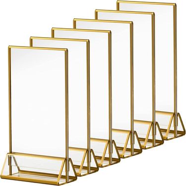 Source factory acrylic Taiwan card Billboard double-sided transparent display rack hamburger milk tea shop table card_voghion.com