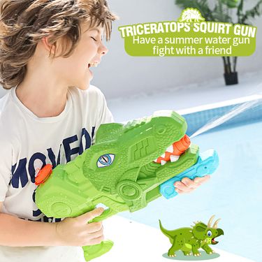 Children's cartoon dinosaur pumping new sprinkler water gun toy summer kindergarten beach water fight_voghion.com