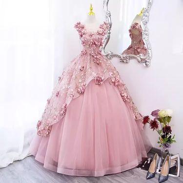 Women's Clothing Paste Pink High End Performance Costumes Adult Ceremony Evening Dress Catwalk Host Slim Wedding Dress_voghion.com