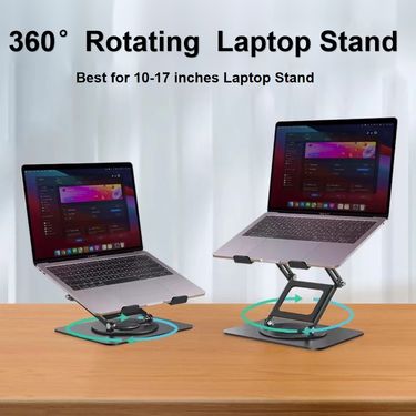 360° Rotating Laptop Stand Foldable Laptop Stand Height Adjustable Foldable Tablet Stand 10-17 Inches Devices_voghion.com