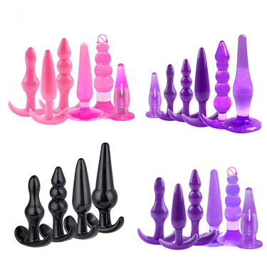 4/6Pcs/Set Safe Silicone Butt Plug Dildo Masturbation Anal Plug Vaginal Plug Sex Toys For Woman Men Anal Dilator Toys for Gay_voghion.com